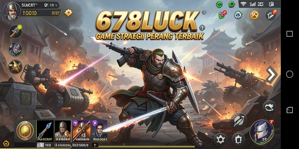 Tampilan gameplay menegangkan di 678LUCK dengan strategi peperangan.