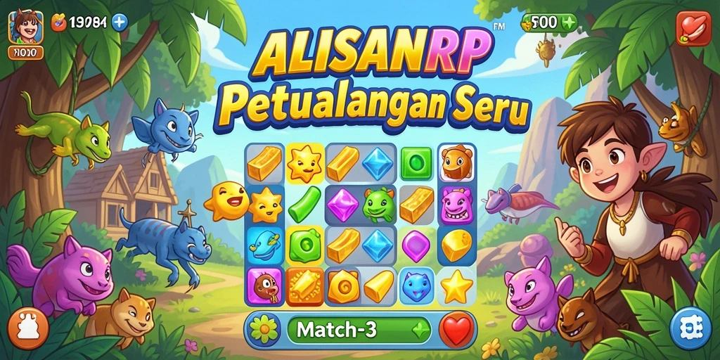 Tampilan gameplay seru dari ALISANRP dalam kategori Match-3.