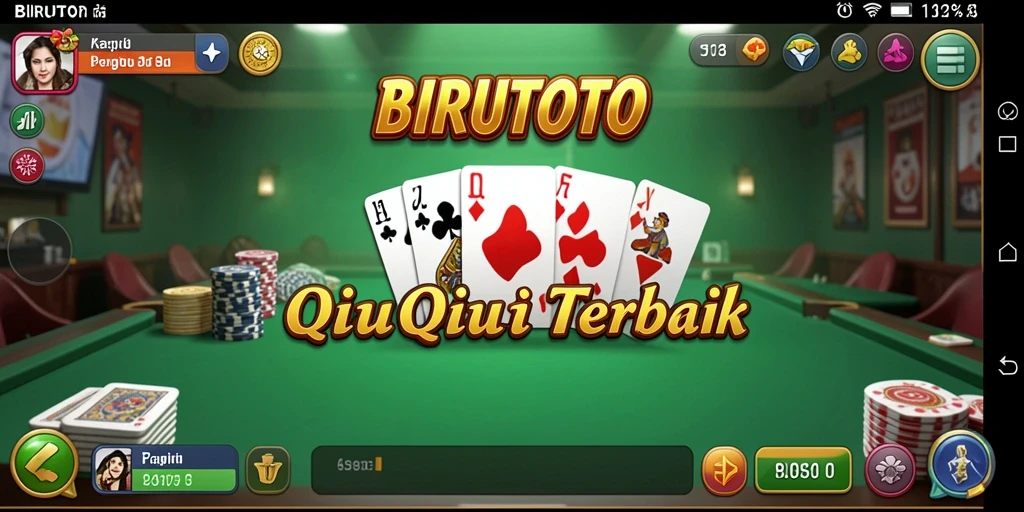Screenshot gameplay QiuQiu BIRUTOTO yang seru dan dinamis.