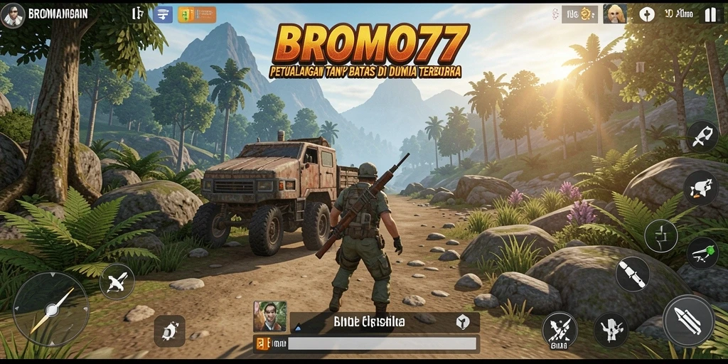 Tampilan gameplay <strong>BROMO77</strong> yang menakjubkan di dunia terbuka.