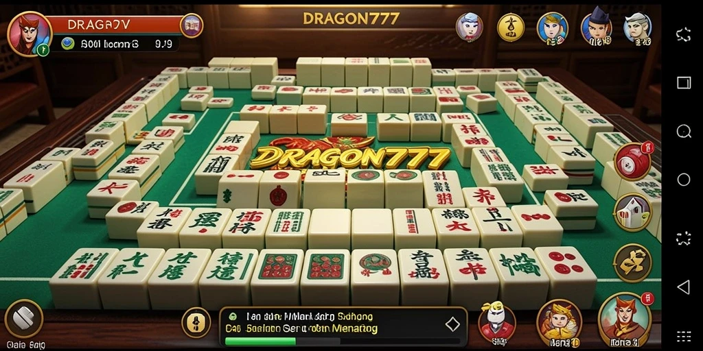 Screenshot DRAGON777 menampilkan suasana permainan Mahjong yang mendebarkan.