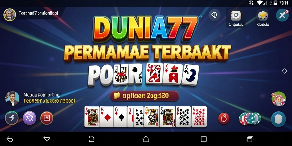 Tampilan gameplay Domino yang seru di DUNIA77.