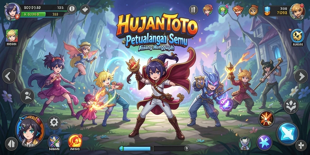 Gameplay menarik dan karakter Anime yang unik dalam HUJANTOTO.