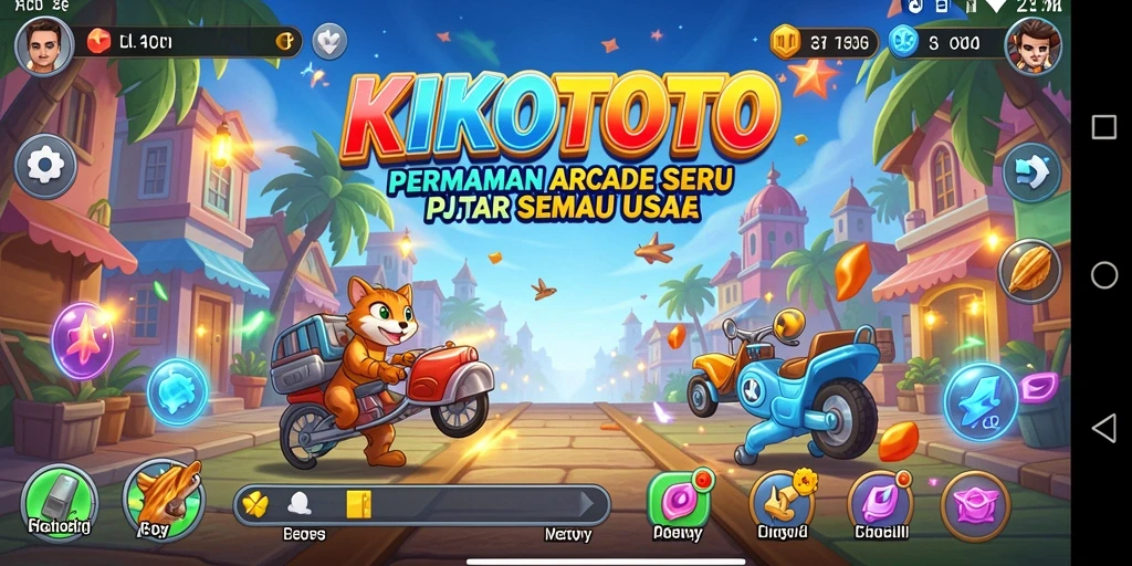 Screenshot gameplay KIKOTOTO menampilkan keseruan permainan Arcade.