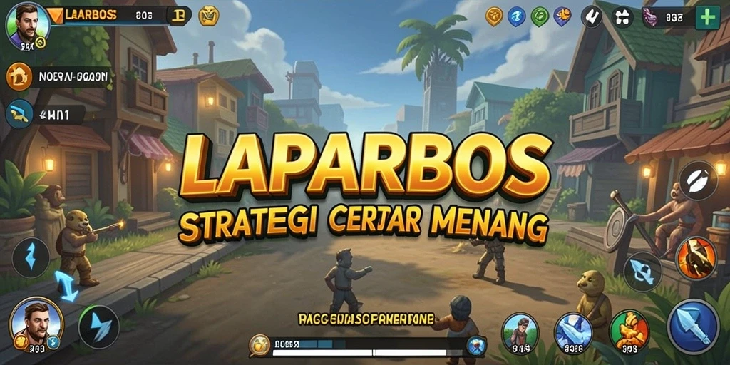 Tampilan gameplay strategis LAPARBOS yang menarik dan menantang.