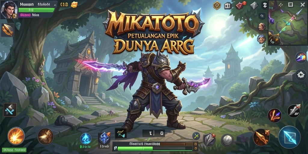 Tampilan gameplay seru di MIKATOTO menunjukkan aksi pertarungan yang intens.
