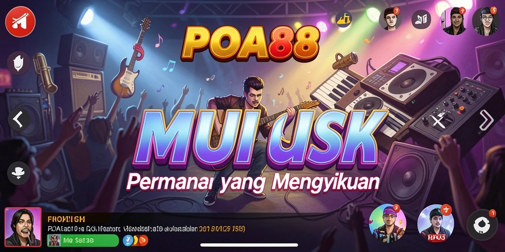 Screenshot gameplay POA88 dengan tantangan musik yang seru.