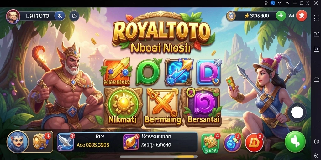 Tampilkan gameplay menyenangkan dari ROYALTOTO yang penuh warna.