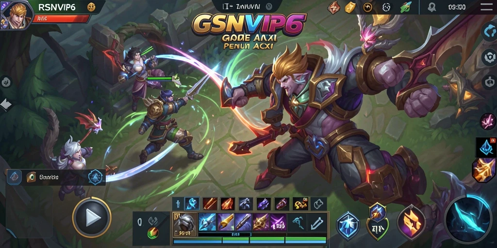 Screenshot gameplay seru dari RSNVIP6 dengan pertarungan intens.
