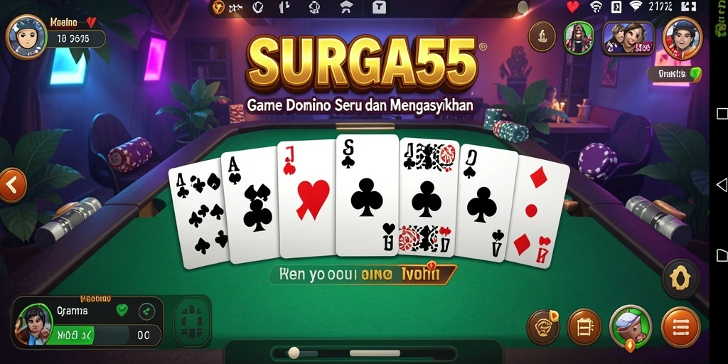 Screenshot gameplay SURGA55 menampilkan keseruan bermain Domino.