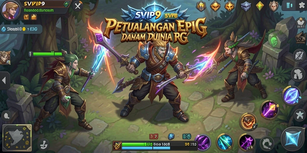 Tangkapan layar gameplay menarik dari SVIP9 yang menunjukkan pertarungan epik dalam RPG.