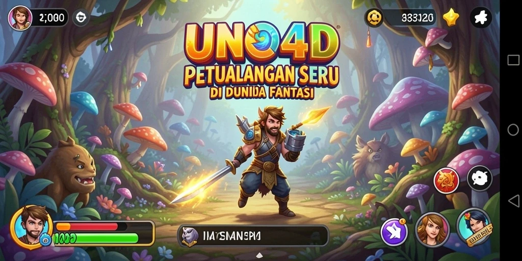 Tampilan gameplay menakjubkan dari petualangan seru di UNO4D.