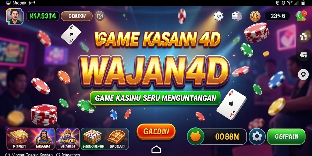 Tampilan menggembirakan gameplay WAJAN4D di dunia kasino.